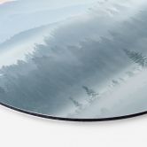 Wandbild Neblige Waldlandschaft im Herbst - Eisenmann - Alu-Dibond Rund 