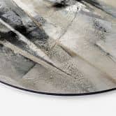 Wandbild Abstrakte Landschaft - Fedrau - Alu-Dibond Rund 
