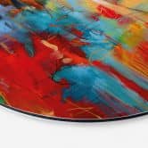 Wandbild Farbenfrohes Chaos - Fedrau - Alu-Dibond Rund 