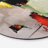 Wandbild Formen und Struktur - Fedrau - Rund - Alu-Dibond 