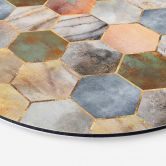 Tableau sur alu-Dibond rond Fredriksson - Marbre et nacre 