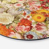 Wandbild Farbenfrohe Blumencollage - Frida Floral Studio - Alu-Dibond - Rund 