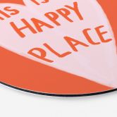 Wandbild This is my happy place mit Herz - Fritsch - Alu-Dibond Rund 