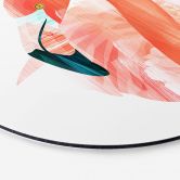 Alu-Dibond Goed Blauw - Pink Flamingo - Rund 