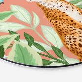 Alu-Dibond Goed Blauw - Tropisch Pink - Rund 