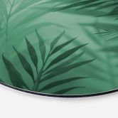 Wandbild Grüne Palmenblätter - Alu-Dibond - Rund 