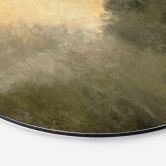 Wandbild Verborgenes Licht im Morgennebel - Hobday - Alu-Dibond Rund 
