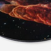 Wandbild James Webb Telescope - Kosmischer Wirbelsturm Herbig Haro 49/50 - Alu-Dibond 