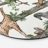 Wandbild Afrikanische Tiere im Dschungel - Kikki Belle - Alu-Dibond Rund 