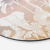 Tableaux ronds Paradis de la jungle avec animaux sauvages - Ombre - Kikki Belle - Alu-Dibond 