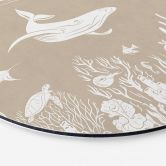 Rundes Wandbild Faszinierende Meerestiere im Ozean - Braun - Kikki Belle - Rund - Alu-Dibond 