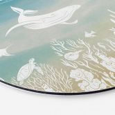 Rundes Wandbild Unterwasserwelt-Paradies - Ombre - Kikki Belle - Alu-Dibond 
