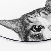 Rundes Wandbild Neugierige Katze - Korenkova - Alu-Dibond 