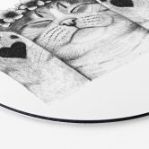 Wandbild Süße Katze mit Herz-Pfoten - Korenkova - Alu-Dibond Rund 