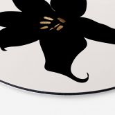 Alu-Dibond Kubistika - Dunkle Orchidee - Rund 