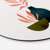 Wandbild Kubistika - Herbstliche Pflanzen - Alu-Dibond Rund 