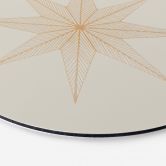 Wandbild Geometrischer Goldstern - Magnusson - Alu-Dibond Rund 