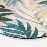 Wandbild Exotische Palmenblätter in Gold-grün - Manovski - Alu-Dibond Rund 