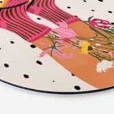 Wandbild Sockenliebe trifft Flower Power - Mokate - Alu-Dibond Rund 