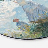 Wanddecoratie Monet - Vrouw met parasol - Madame Monet en haar zoon - Alu-Dibond Rond 
