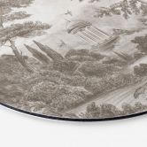 Wandbild Landschaft mit Gartenlandschaft in Beige - Ms Tiff - Alu-Dibond Rund 