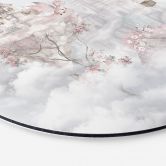 Wanddecoratie sprookjeswereld met kasteel en eenhoorn - Ms Tiff - Alu-Dibond - Rond 