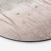 Wandbild Sommerliche Schwalben im Blütenwald - Ms Tiff - Alu-Dibond Rund 