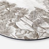 Wandbild Wald mit Waldlandschaft in Beige - Ms Tiff - Alu-Dibond Rund 