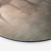 Wandbild Waldmagie im Morgennebel Beige - Ms Tiff - Alu-Dibond Rund 