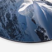 Wandbild Gipfel des Mont Blanc - Nienartowicz - Alu-Dibond Rund 