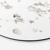 Rundes Wandbild Fröhliche Tiere mit Sternenhimmel - Oliver Robins - Alu-Dibond 