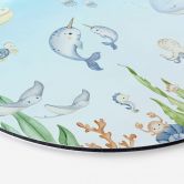Wandbild Niedliche Unterwasserwelt - Alu-Dibond Rund - Oliver Robins 