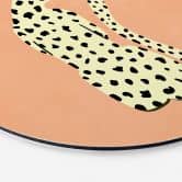 Wandbild Eleganter Gepard mit Sonnenbrille - Oltmanns - Alu-Dibond Rund 