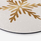 Wandbild Weihnachten - Goldene Schneeflocke - Alu-Dibond Rund - Orara Studio 