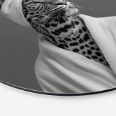 Wandbild Royale Spa-Auszeit mit Leopard - Rahner - Alu-Dibond Rund 