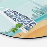 Wandbild Strand von Dubai - Burj Al Arab - Rivers - Alu-Dibond Rund 