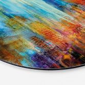 Tableau sur alu-Dibond rond Ville abstraite - Schmucker 