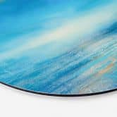 Wandbild Endlose Weite in Blau - Schmucker - Alu-Dibond Rund 