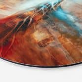 Wandbild Leuchtender Horizont am Wasser - Schmucker - Alu-Dibond Rund 