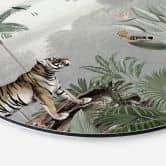 Wandbild Sir Edward - Tiger in den Tropen - Alu-Dibond Rund 