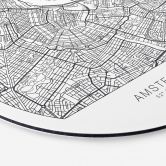 Alu-Dibond Stadtplan Amsterdam - Rund 