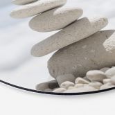 Wandbild Steine am Meer - Alu-Dibond Rund 