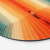 Wandbild Frau vor der Regenbogen-Kulisse - Taudalpoi - Alu-Dibond - Rund 