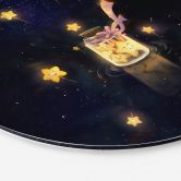 Wandbild Sternenfänger: Ein Glas voller Wünsche - Thai - Alu-Dibond - Rund 