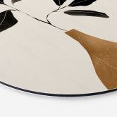 Wandbild Zweig in goldener Vase - ThingDesign - Alu-Dibond Rund 