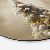 Rundes Wandbild Goldener Weihnachtsbaum - Treechild - Alu-Dibond 