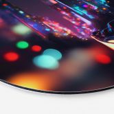 Tableau sur alu-Dibond rond Treechild - Night Out 