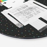 Wandbild Regenbogen-Roboter Sleep Laugh Create - Treechild - Alu-Dibond Rund 