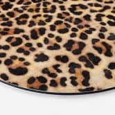 Wandbild Wilder Leopard - Animal Print - Tunaboylu - Alu-Dibond Rund 