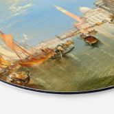 Wanddecoratie Turner - Venetië, Dogana en S. Giorgio Maggiore - Aluminium Dibond Rond 
